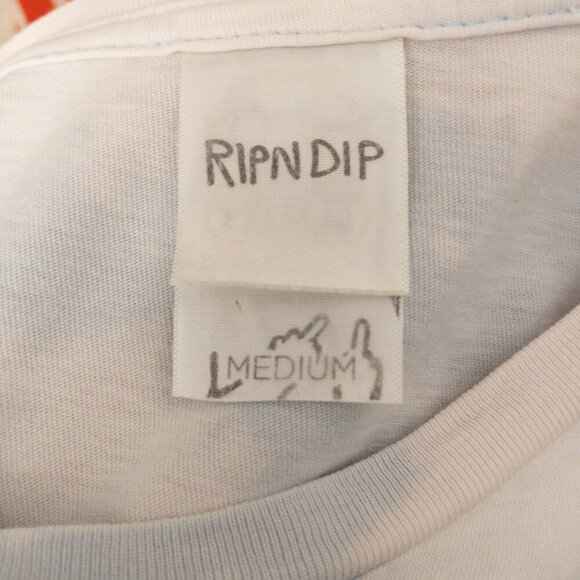 RIPNDIP Lord Nermal Tie-Dye Pocket T-Shirt – Light Blue, Size M - Picture 3 of 3